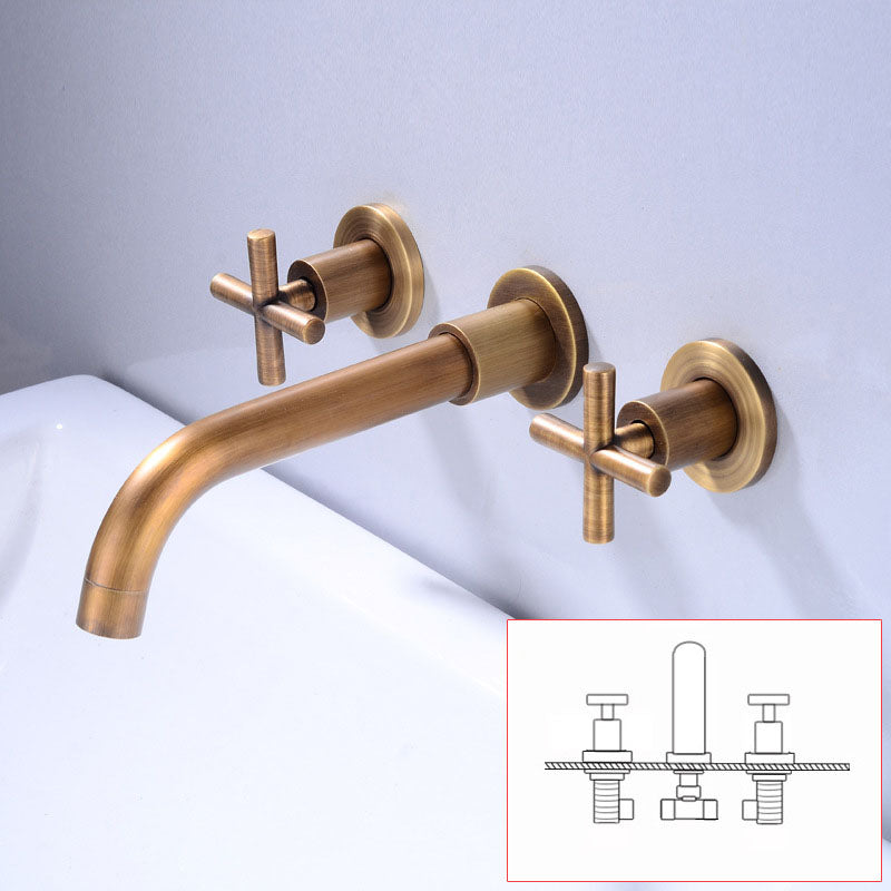 Modern Wall Mounted Faucet Bathroom Rotate Handle Bathtub Faucet