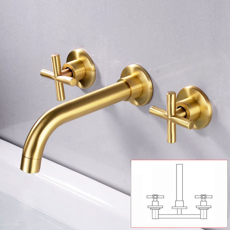 Modern Wall Mounted Faucet Bathroom Rotate Handle Bathtub Faucet