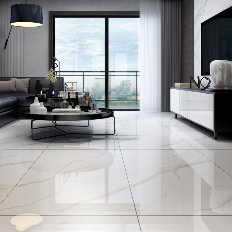 Rectangle Matte Tile Gray Marble Floor and Wall for Drawing Room