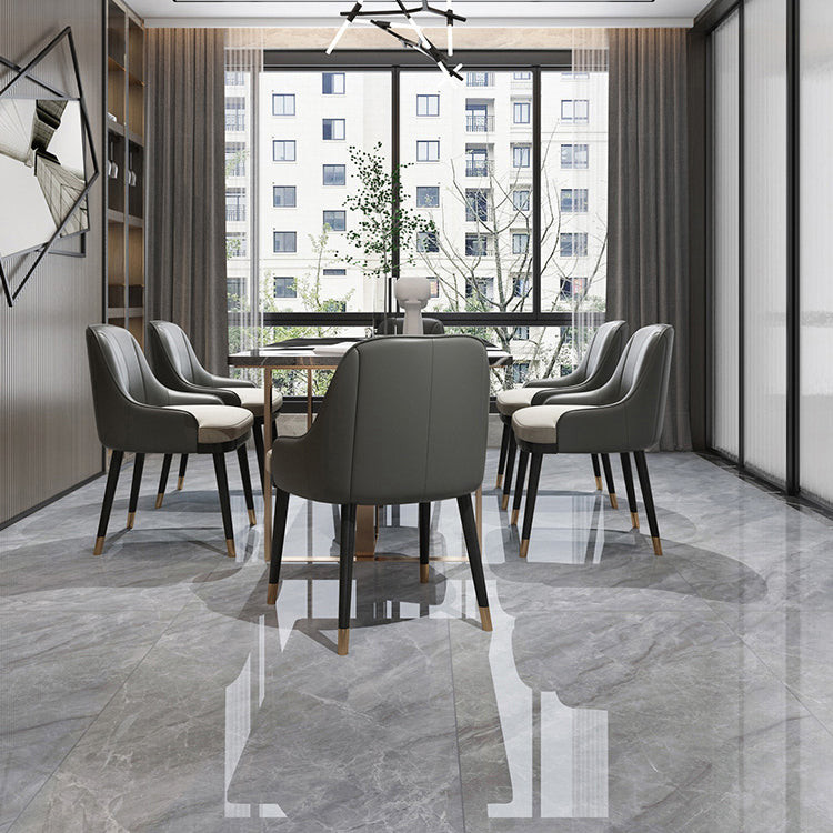 Rectangle Matte Tile Gray Marble Floor and Wall for Drawing Room