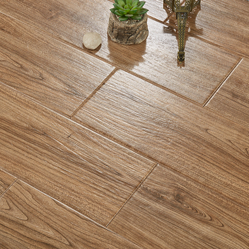 Dark Brown Wood Grain Pattern Tile Rectangular Singular for Drawing Room