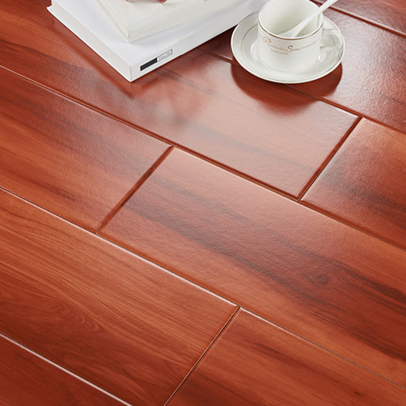 Dark Brown Wood Grain Pattern Tile Rectangular Singular for Drawing Room