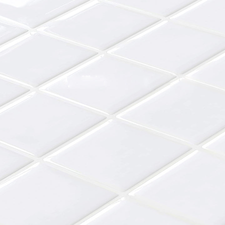 Mosaic Tile Wallpaper Plastic Grid Peel and Stick Backsplash Wall Tile