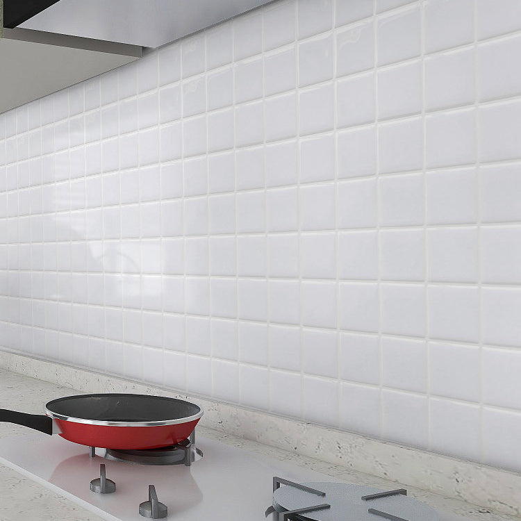 Mosaic Tile Wallpaper Plastic Grid Peel and Stick Backsplash Wall Tile