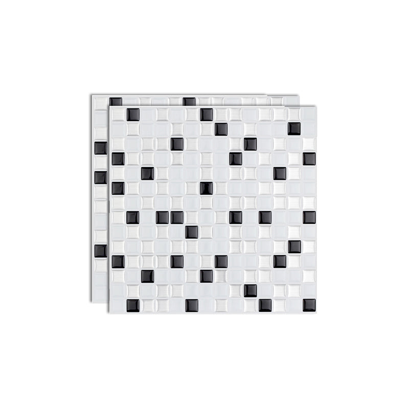 Square Peel & Stick Mosaic Tile Plastic Grid Peel & Stick Mosaic Tile