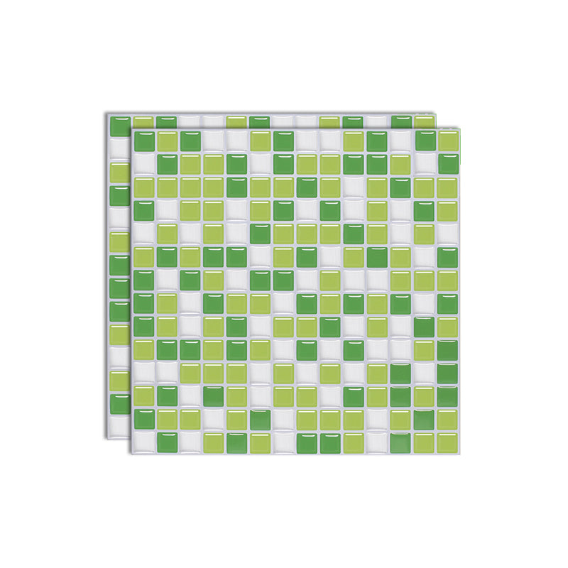 Square Peel & Stick Mosaic Tile Plastic Grid Peel & Stick Mosaic Tile