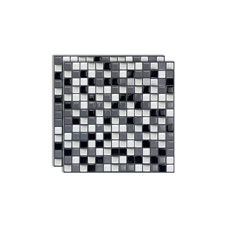 Square Peel & Stick Mosaic Tile Plastic Grid Peel & Stick Mosaic Tile