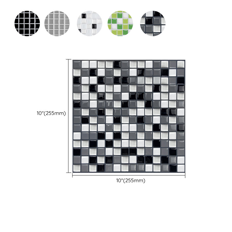 Square Peel & Stick Mosaic Tile Plastic Grid Peel & Stick Mosaic Tile