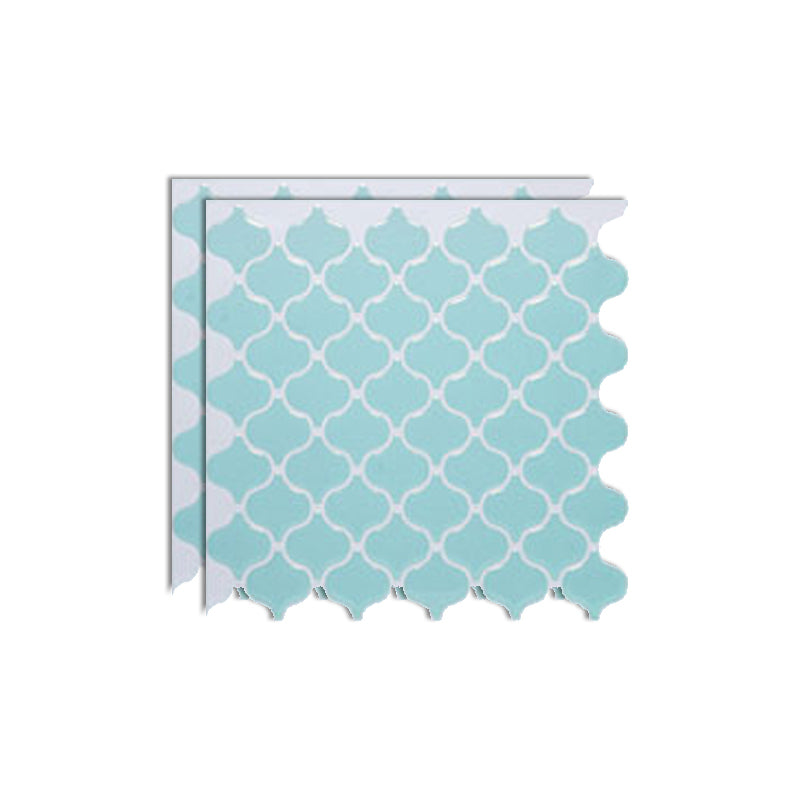 Square Peel & Stick Mosaic Tile Plastic Arabesque Peel and Stick Wall Tile