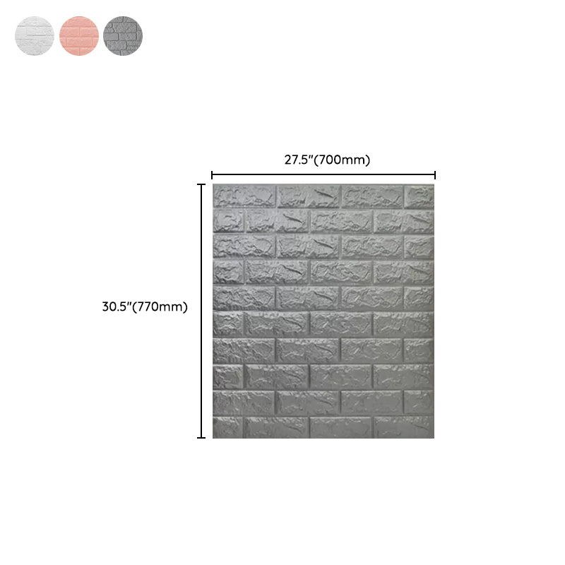 Industrial 3D Brick Wall Plank Bathroom Living Room Wall Panels Set of 10