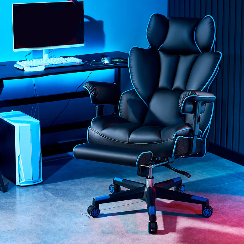 Modern Gaming Chair Home Leather Sled Office Chair with Wheels