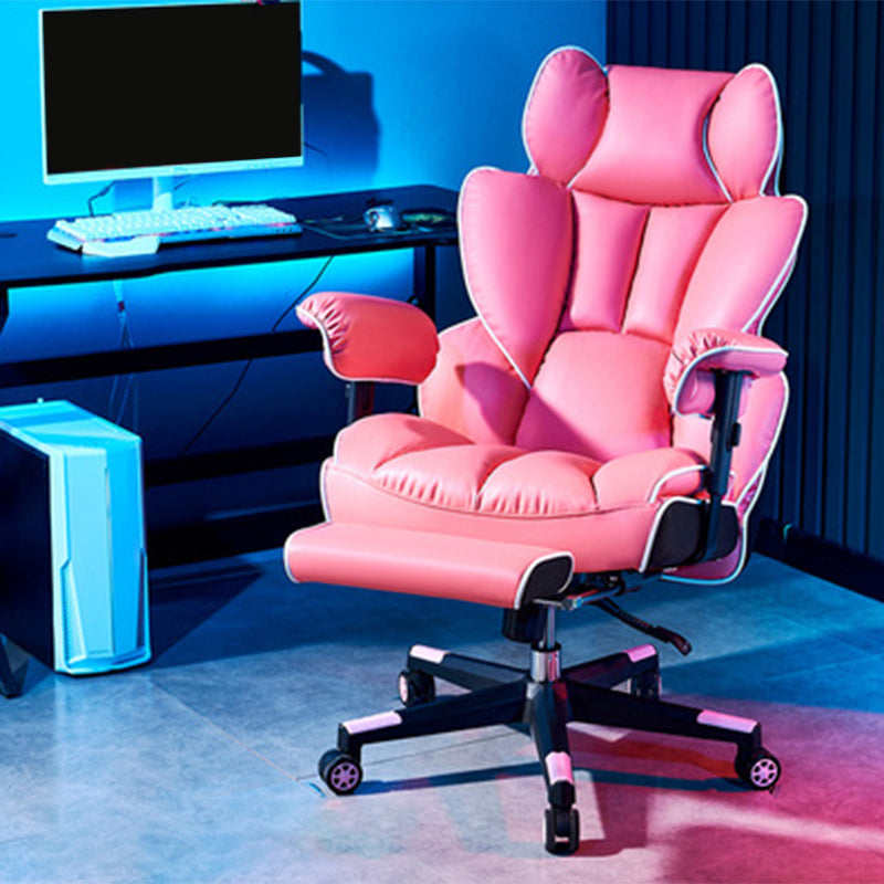 Modern Gaming Chair Home Leather Sled Office Chair with Wheels