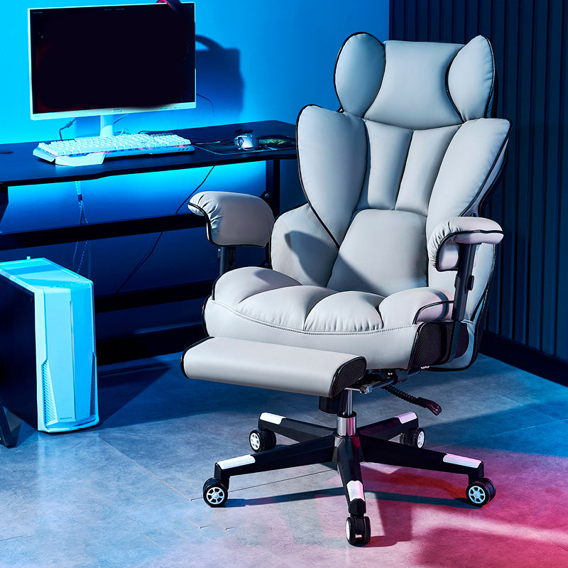 Modern Gaming Chair Home Leather Sled Office Chair with Wheels