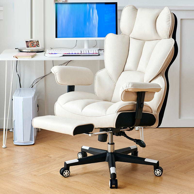 Modern Gaming Chair Home Leather Sled Office Chair with Wheels