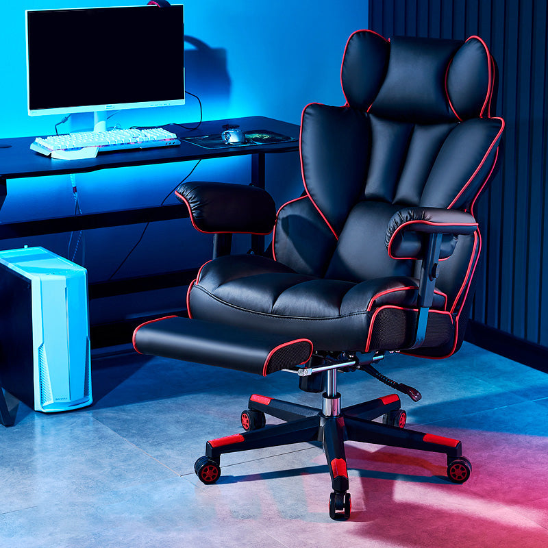 Modern Gaming Chair Home Leather Sled Office Chair with Wheels