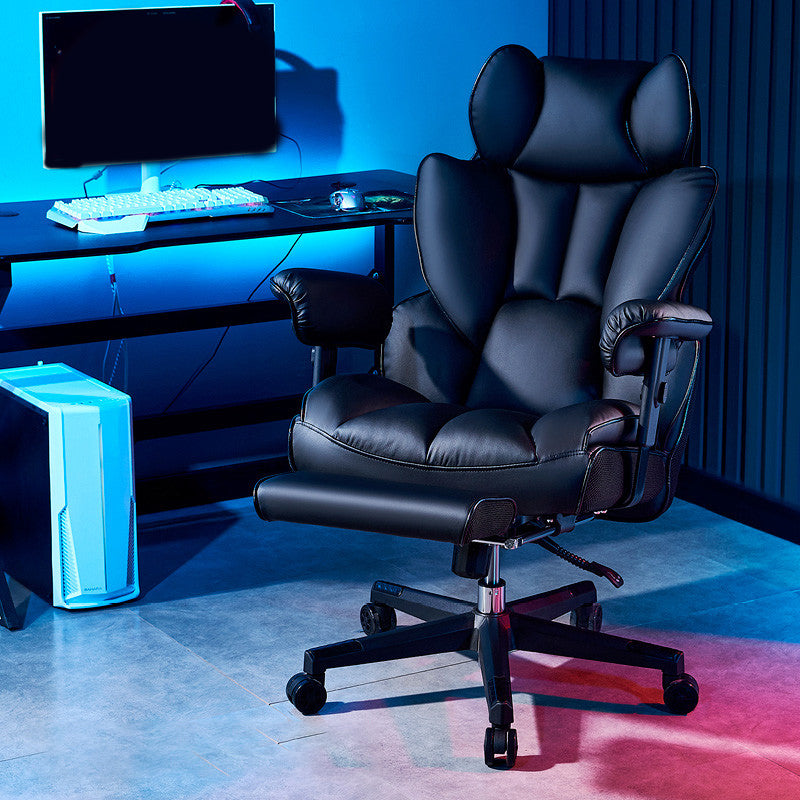 Modern Gaming Chair Home Leather Sled Office Chair with Wheels