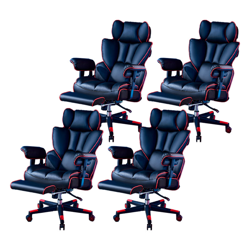 Modern Gaming Chair Home Leather Sled Office Chair with Wheels