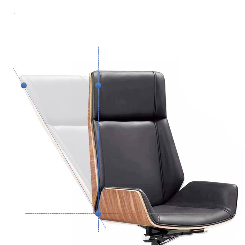 Modern Armless Office Chair Leather Adjustable Seat Height Desk Chair