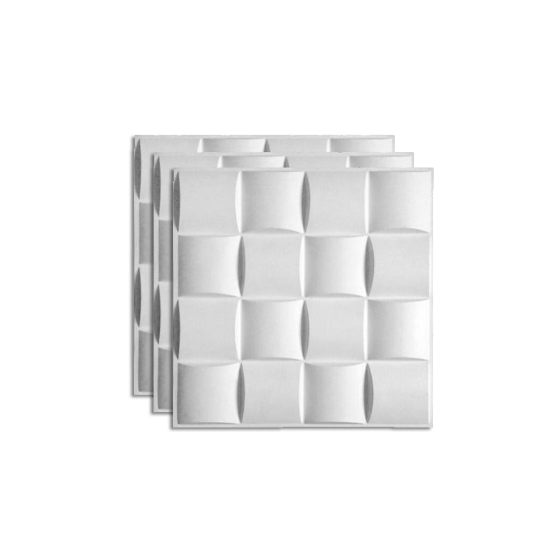 Contemporary Wall Paneling Peel and Press Antique Wall Access Panel in White and Black