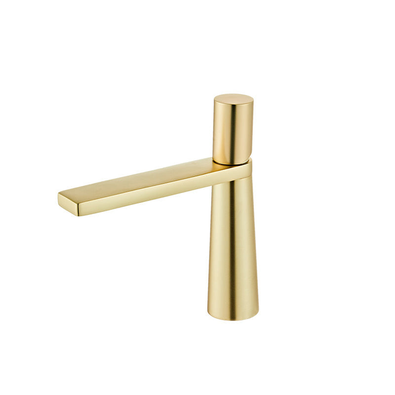 Modern Bathroom Faucet Rotary Handle Brass Single Hole Washroom Faucet