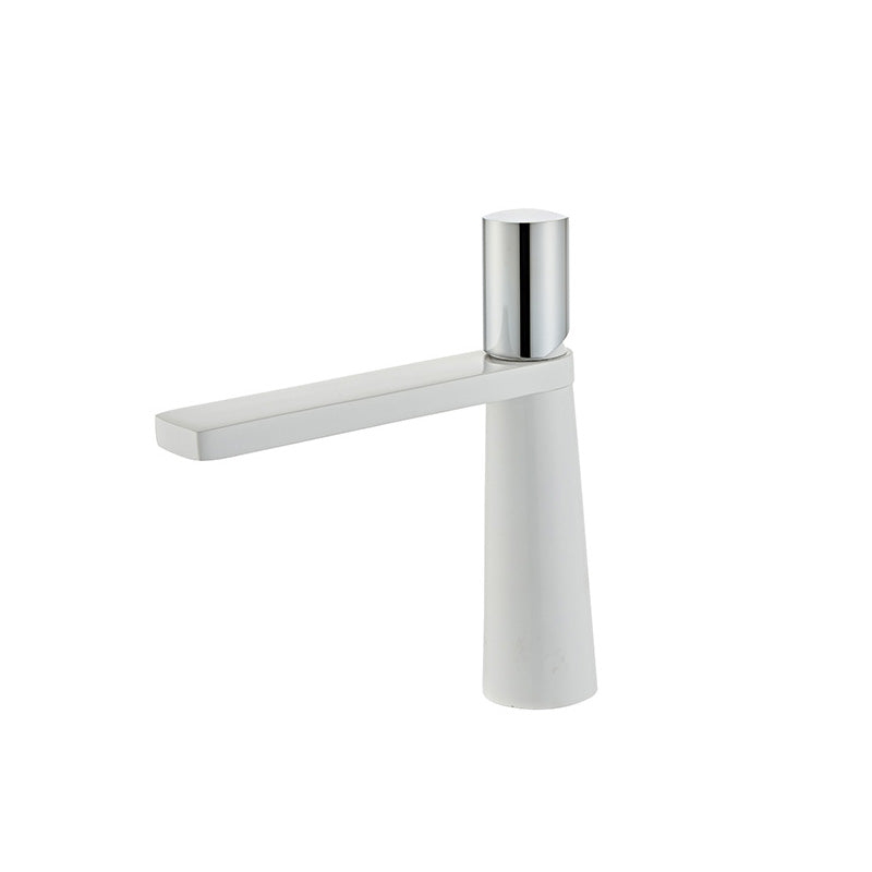 Modern Bathroom Faucet Rotary Handle Brass Single Hole Washroom Faucet