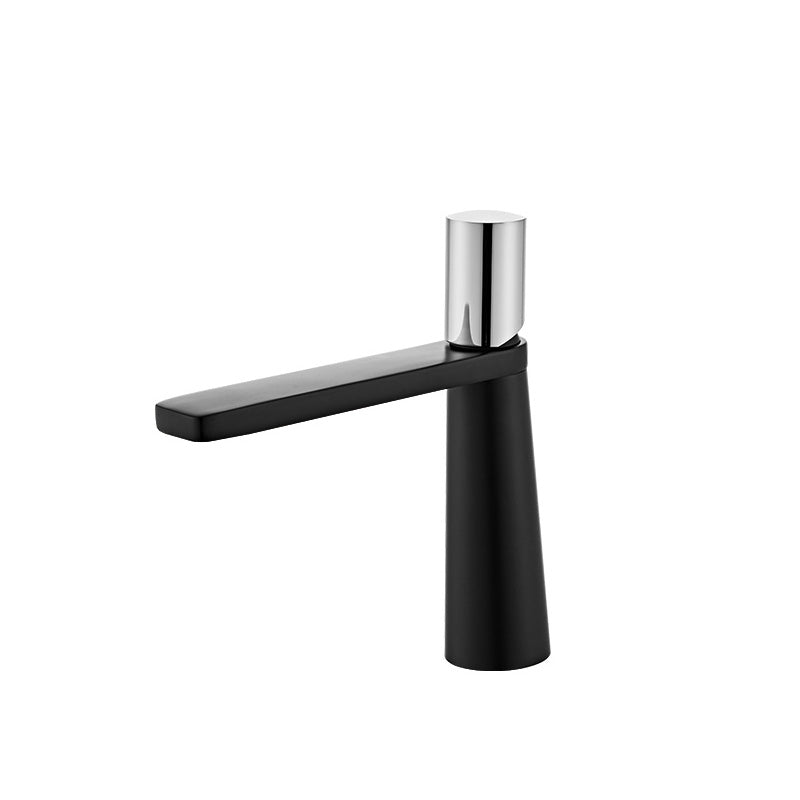 Modern Bathroom Faucet Rotary Handle Brass Single Hole Washroom Faucet