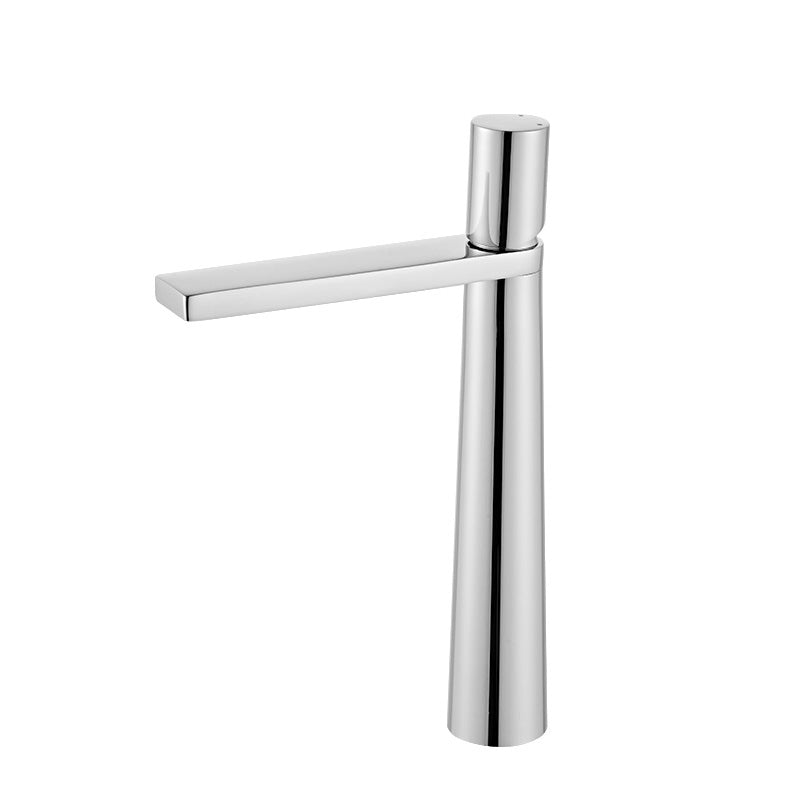 Modern Bathroom Faucet Rotary Handle Brass Single Hole Washroom Faucet