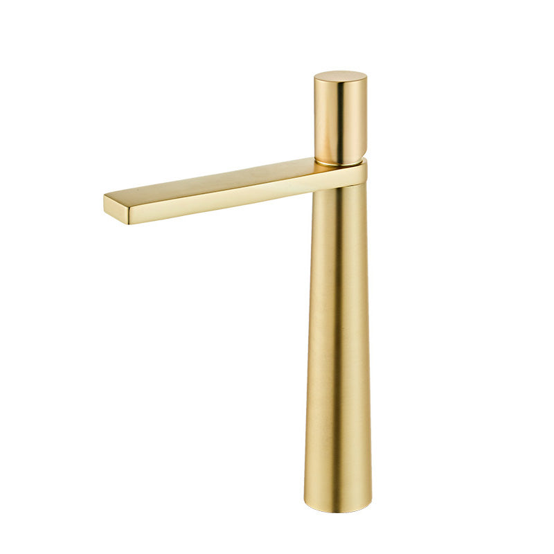 Modern Bathroom Faucet Rotary Handle Brass Single Hole Washroom Faucet