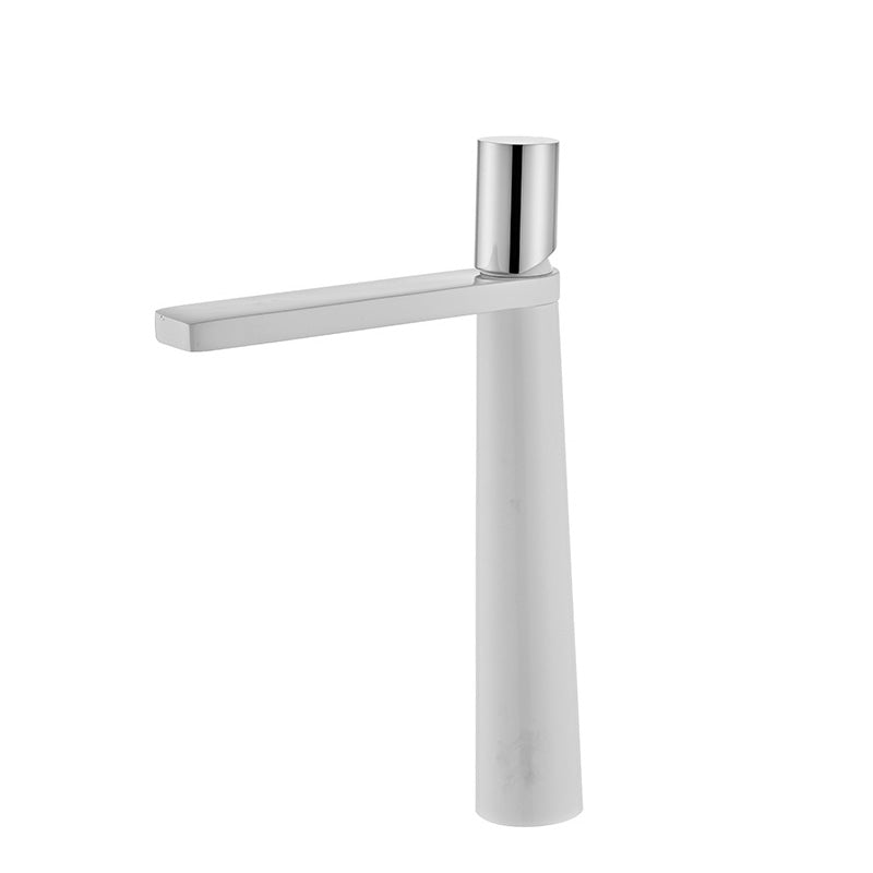 Modern Bathroom Faucet Rotary Handle Brass Single Hole Washroom Faucet