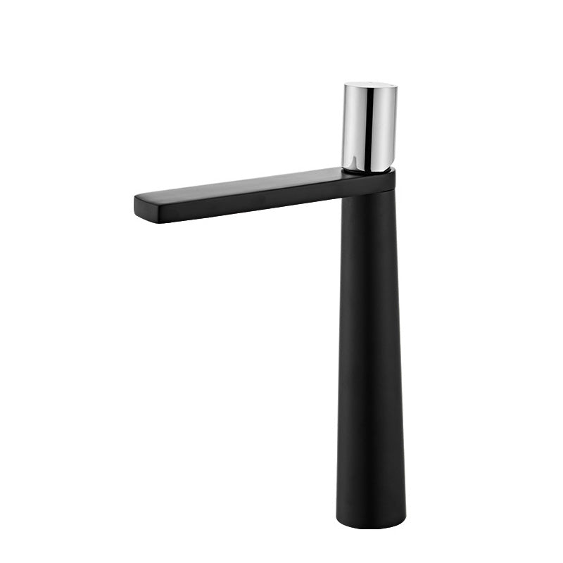 Modern Bathroom Faucet Rotary Handle Brass Single Hole Washroom Faucet