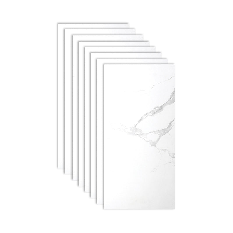 White Rectangular Singular Tile Matte Marble Tile for Home Decor