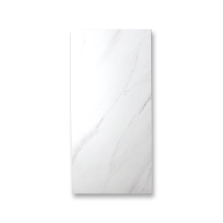 White Rectangular Singular Tile Matte Marble Tile for Home Decor