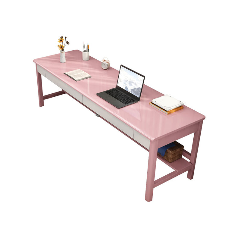 Modern Home Office Desk 4-Legs Wooden Writing Desk for Bedroom