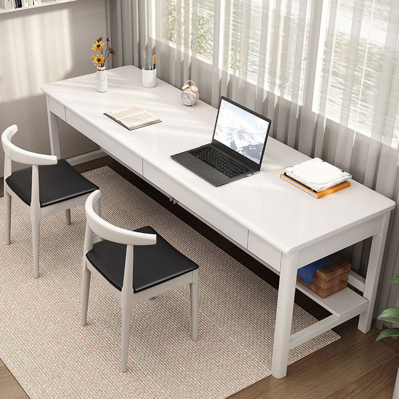 Modern Home Office Desk 4-Legs Wooden Writing Desk for Bedroom