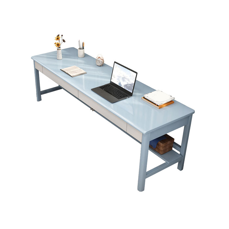 Modern Home Office Desk 4-Legs Wooden Writing Desk for Bedroom