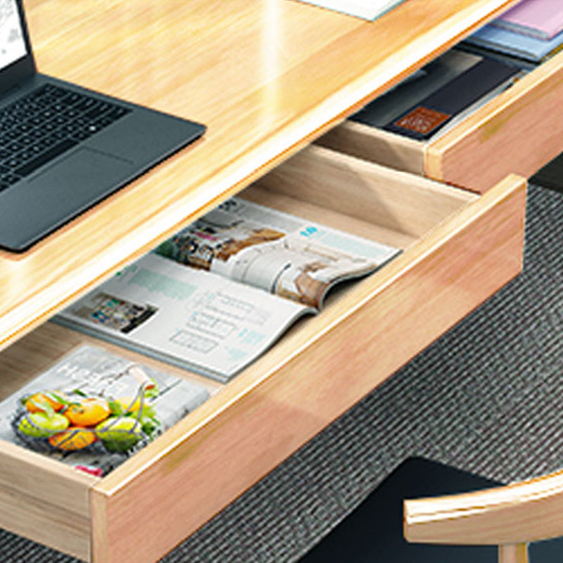 Modern Home Office Desk 4-Legs Wooden Writing Desk for Bedroom