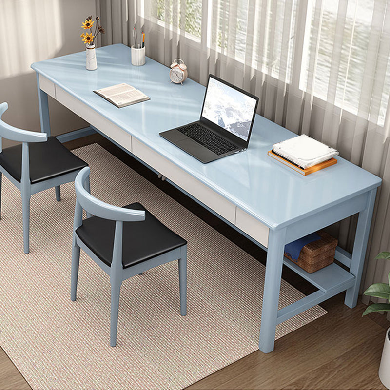 Modern Home Office Desk 4-Legs Wooden Writing Desk for Bedroom