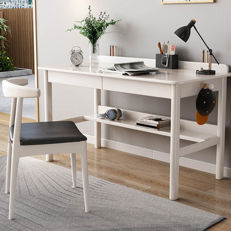 Modern Style Wooden Office Desk 2 Drawers Writing Desk for Bedroom