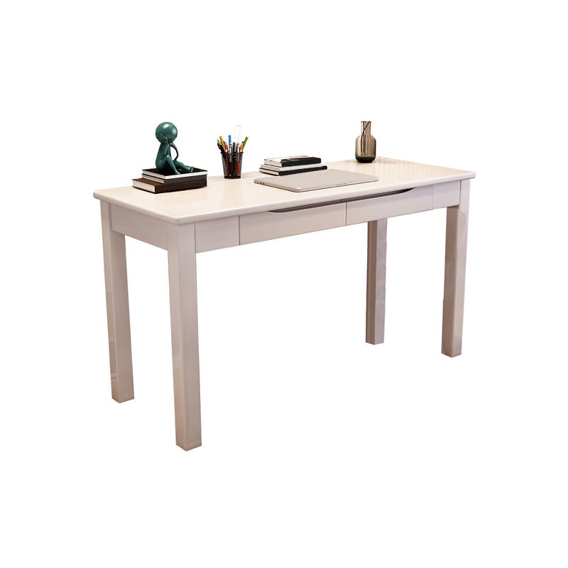 Modern Wooden Office Desk 2 Drawers Writing Desk with 4-Legs