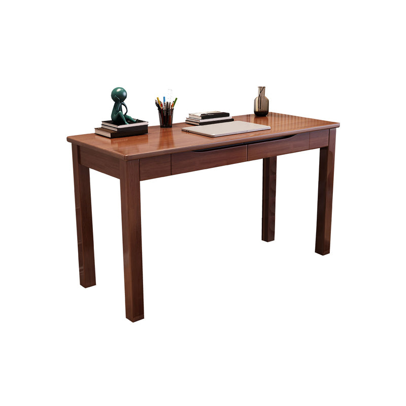 Modern Wooden Office Desk 2 Drawers Writing Desk with 4-Legs