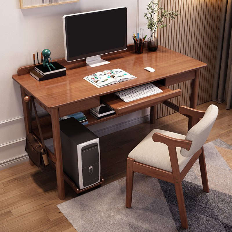 Modern Style Wooden Office Desk 1 Shelf Writing Desk for Bedroom