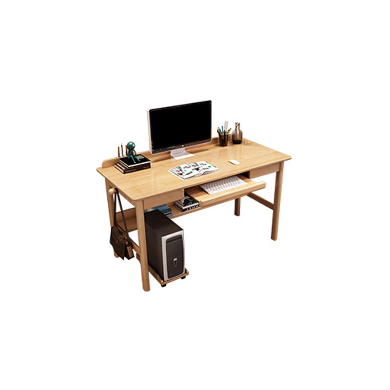 Modern Style Wooden Office Desk 1 Shelf Writing Desk for Bedroom