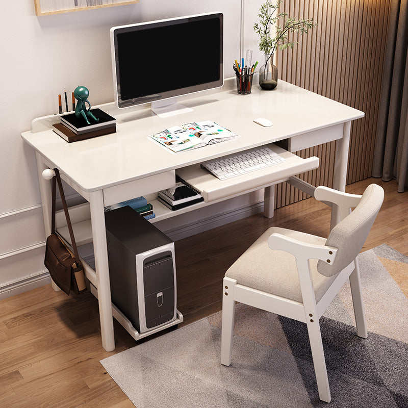 Modern Style Wooden Office Desk 1 Shelf Writing Desk for Bedroom