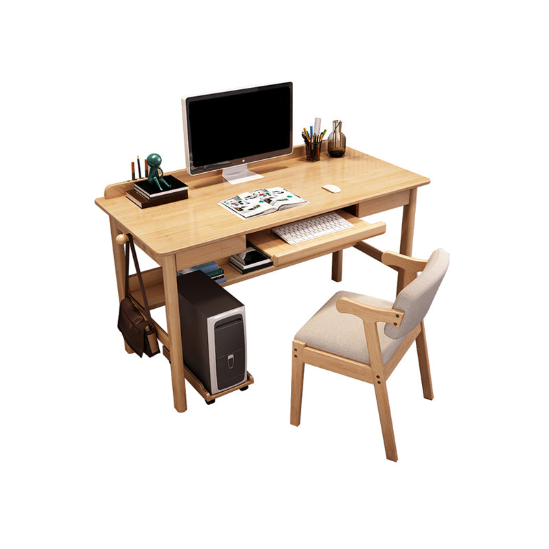 Modern Style Wooden Office Desk 1 Shelf Writing Desk for Bedroom