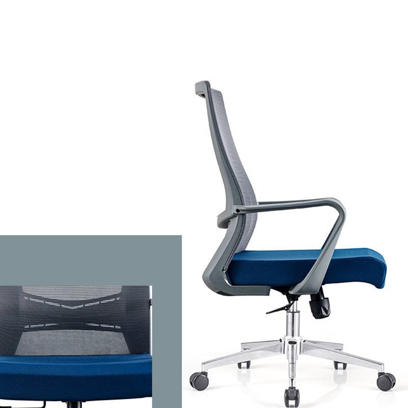 Modern Fixed Arms Chair No Distressing Ergonomic Desk Chair with Wheels