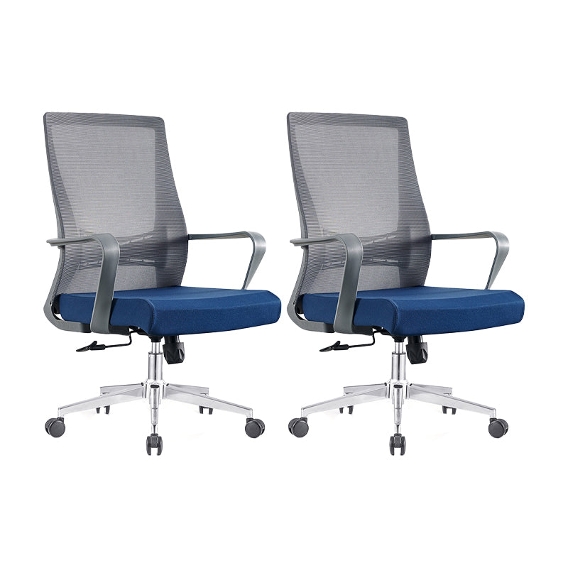 Modern Fixed Arms Chair No Distressing Ergonomic Desk Chair with Wheels