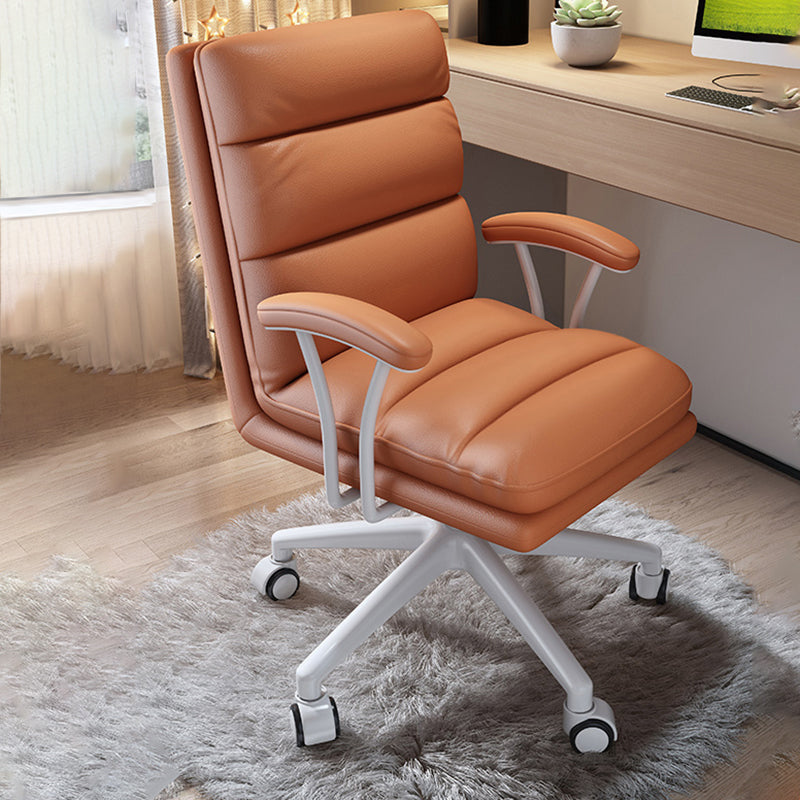 Modern Padded Arms Office Chair No Distressing Ergonomic Desk Chair with Wheels