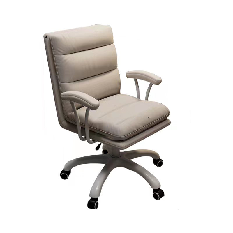 Modern Padded Arms Office Chair No Distressing Ergonomic Desk Chair with Wheels