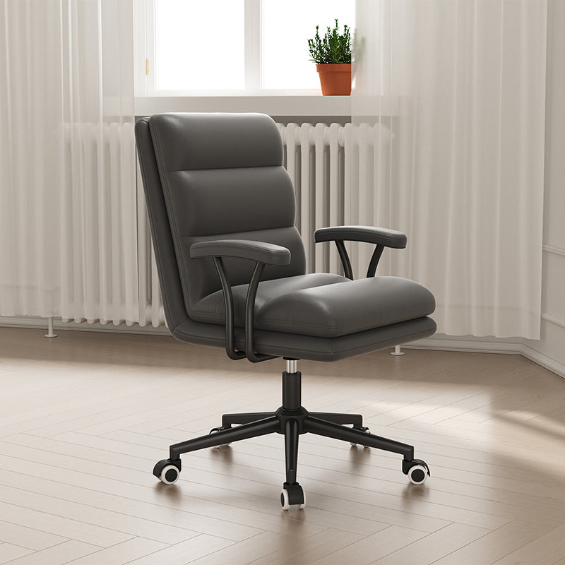 Modern Padded Arms Office Chair No Distressing Ergonomic Desk Chair with Wheels