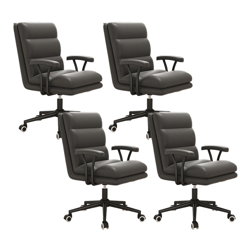 Modern Padded Arms Office Chair No Distressing Ergonomic Desk Chair with Wheels